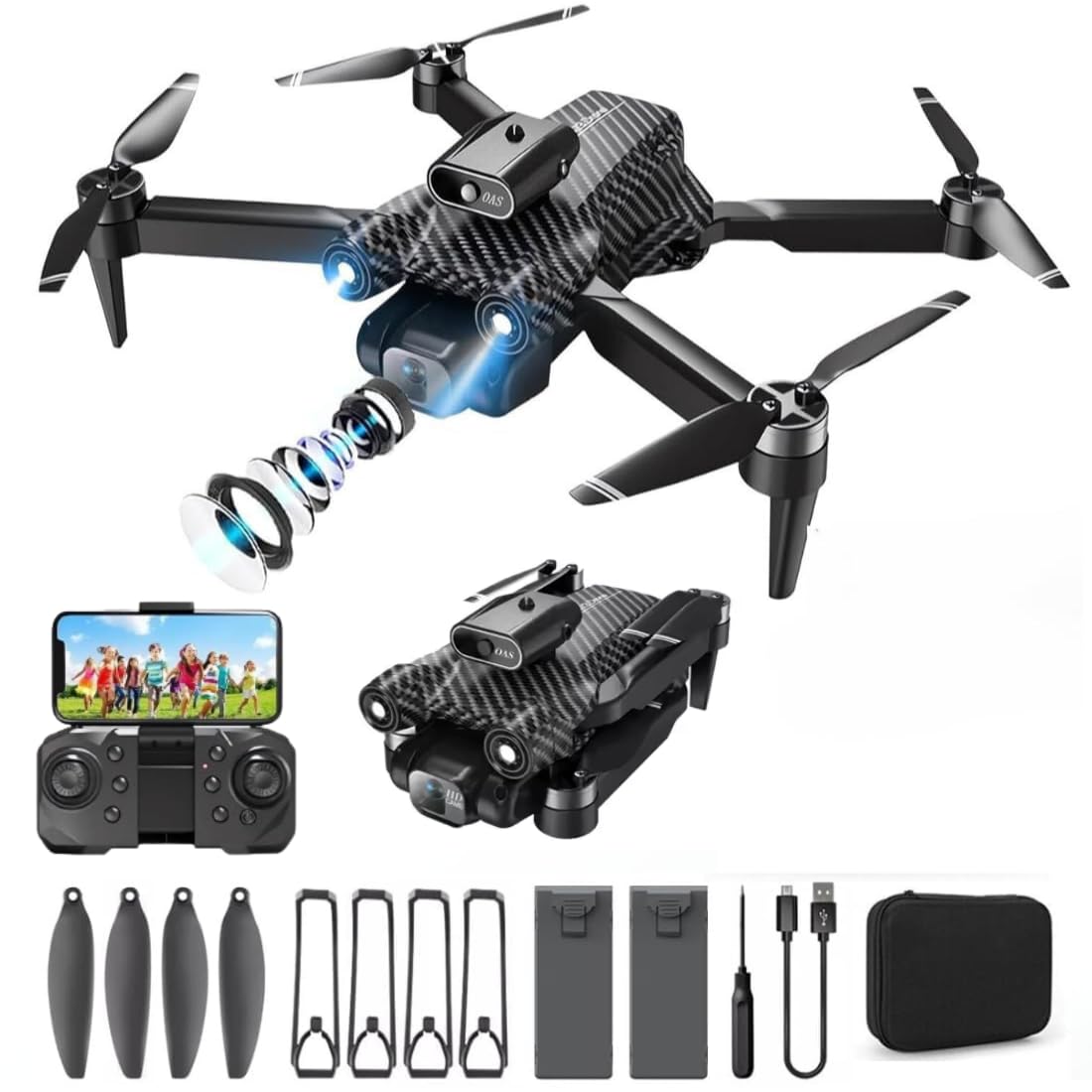K2D2-Brushless-Drone-P12-PRO-Five-Sided-Obstacle-Avoidance-with-Dual-Battery-4K-1080P-HD-Dual-Camera-WIFI-FPV-Gesture-Selfie-Flips-Mode-App-One-Key-Headless-Mode-functionality-Multicolor (B0D5R6M648) Amazon Price History, Amazon Price Tracker