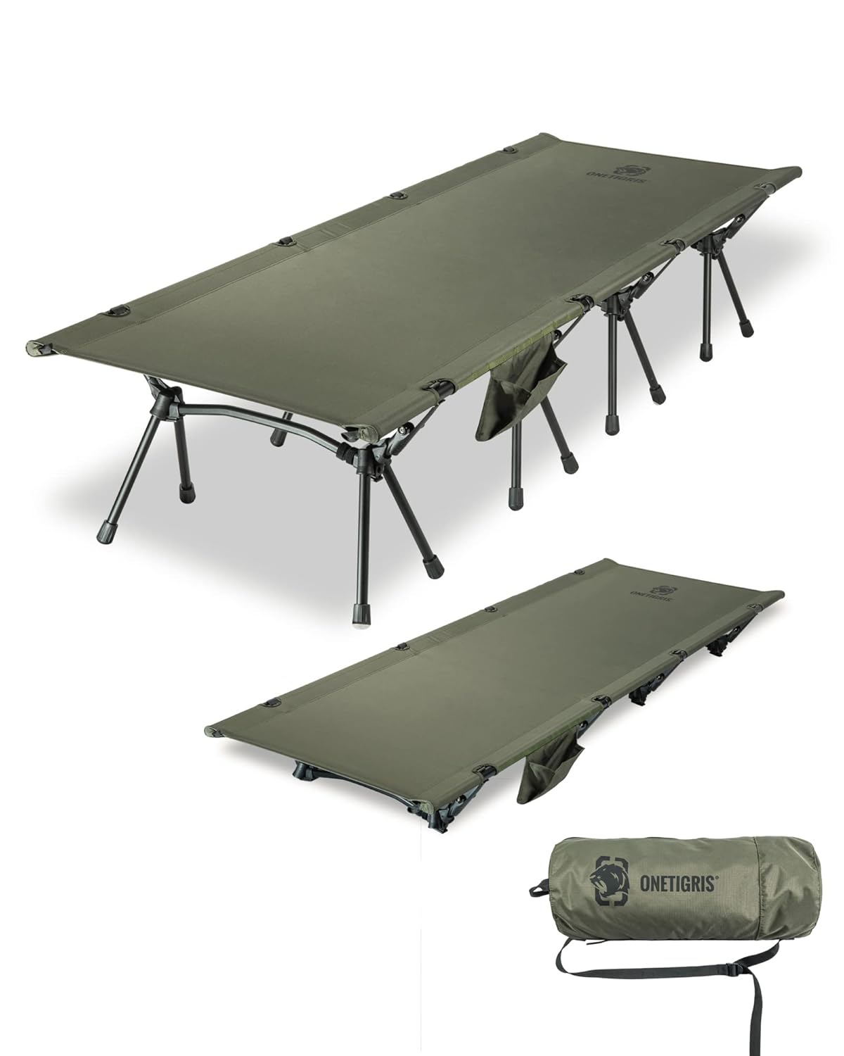 Folding Camping Cot, Camping Bed, Tent Cot, Compact, Load