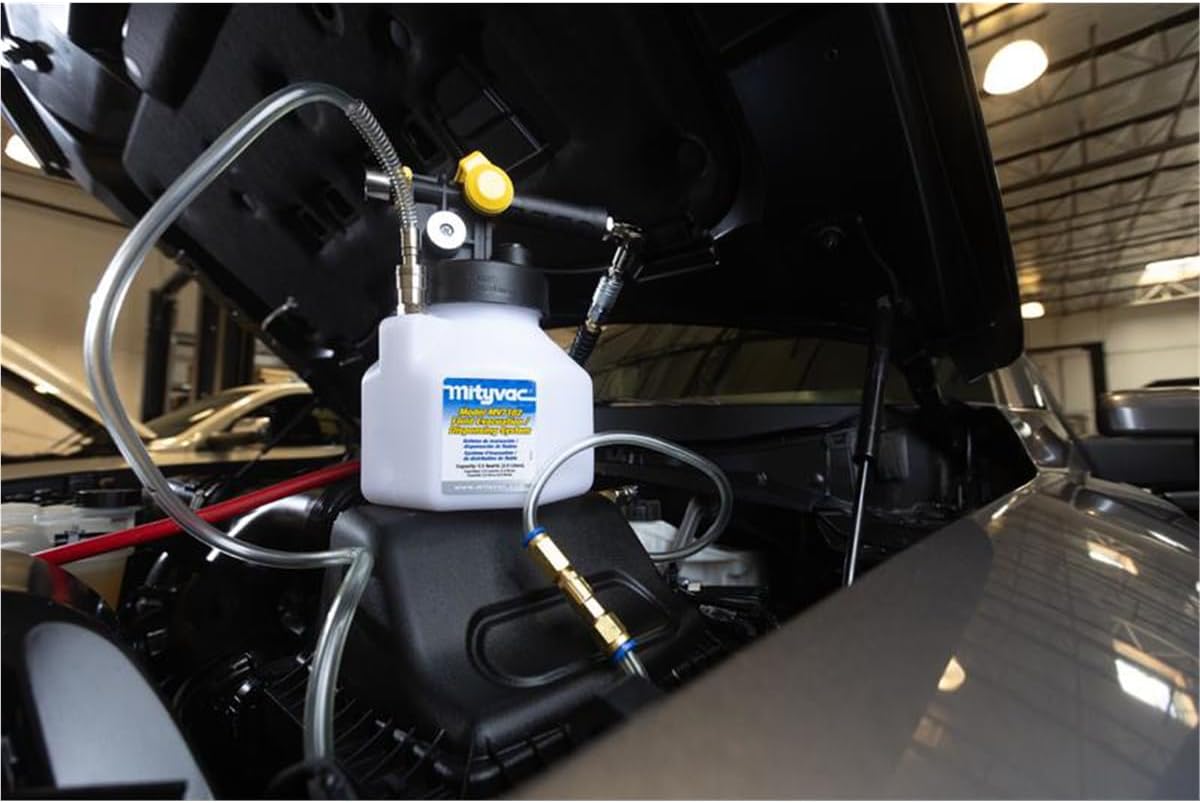 Mityvac MV7102 Fluid Extractor Dispenser for Evacuating, Topping-Off, Refilling Reservoirs or Bleeding Hydraulic Brake/Clutch Systems, 2.5 Quart, 120 PSI, Compressed Air, Vacuum or Positive Pressure
