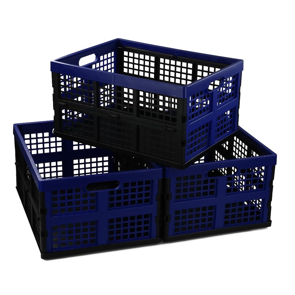 Gloreen - Cesto pieghevole da 35 litri, colore: Blu