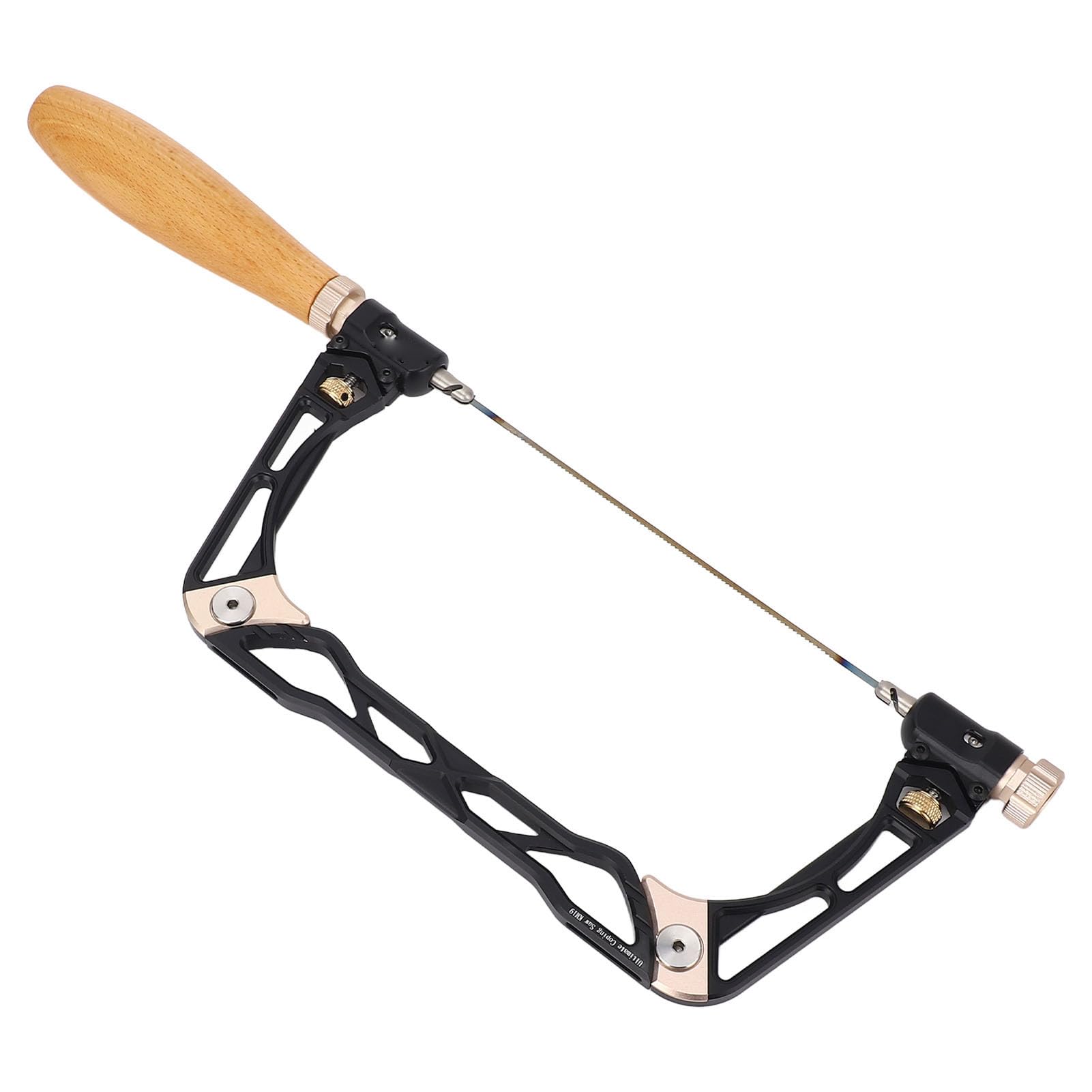 Afire el Marco de Acero con 7 Hambrientos de Sierra, Profundidad de Sierra de 10 Cm, Juego de Sierra para Manos para Carpintería en Forma de U, Sierra Manual Multifunción para
