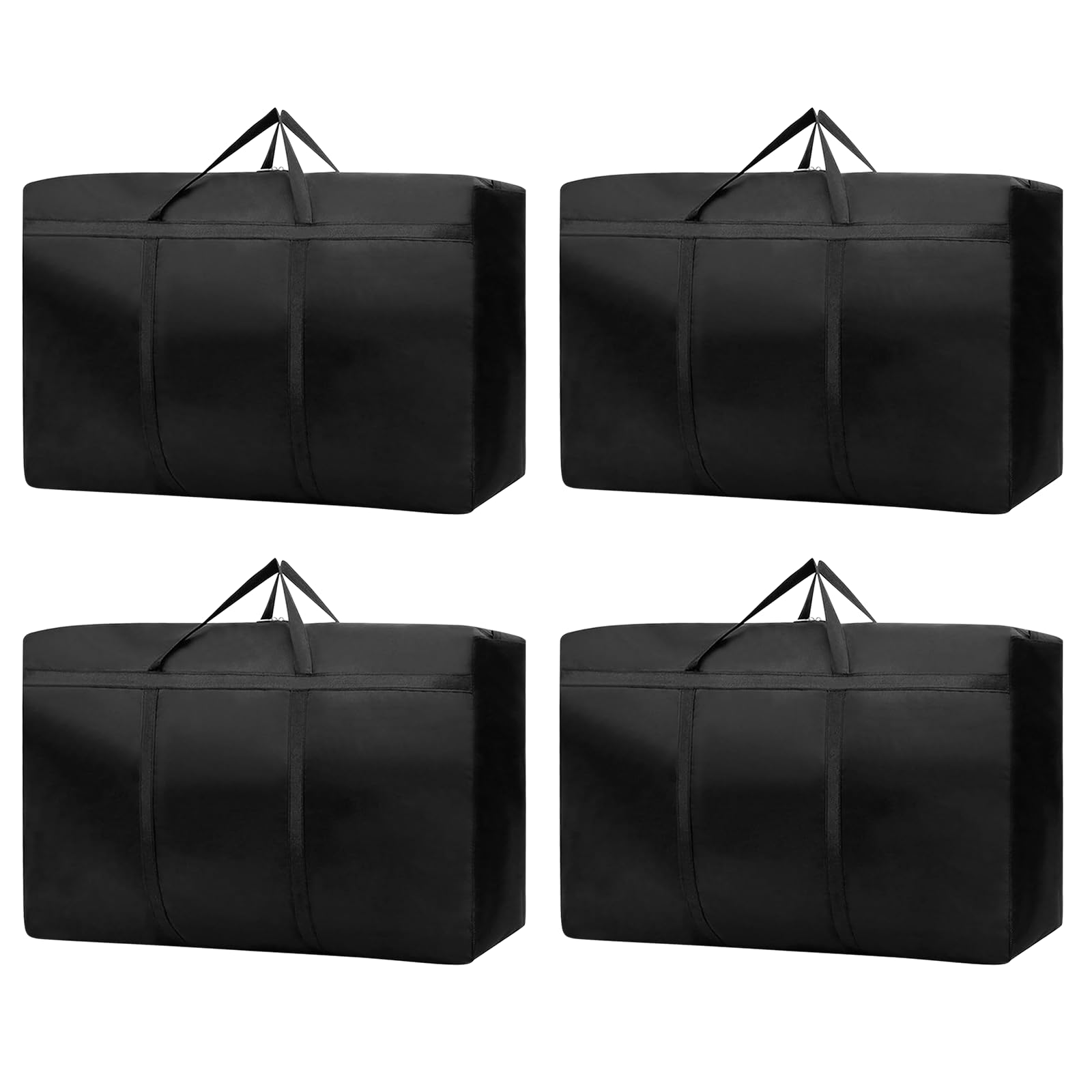 4 Pack 200L Moving Boxes Large Strong, Large Storage Bags for Clothes,Under Bed Storage Boxes with Zips for Duvets Laundry
