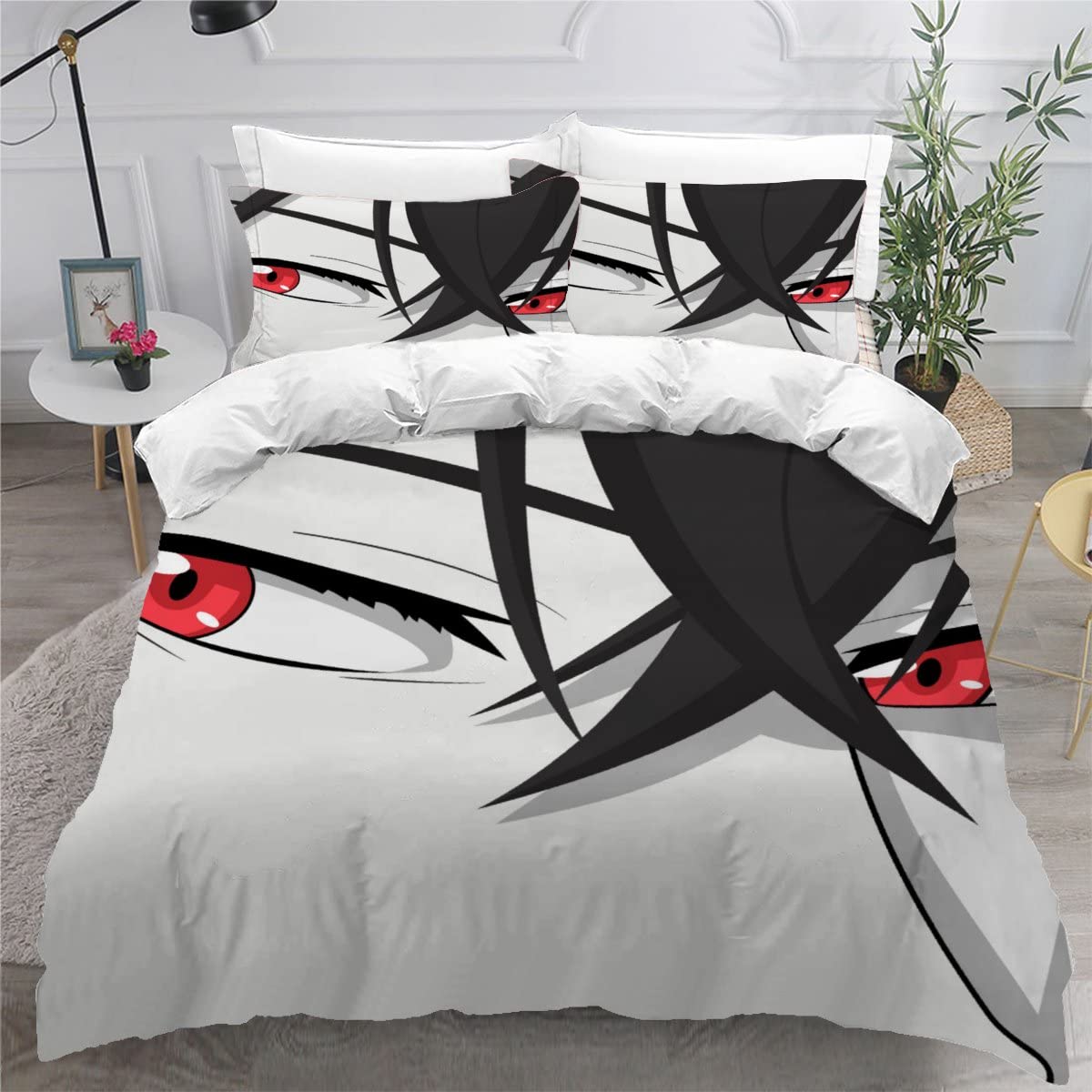 Housse de Couette 200x200 Mangas Parure Lit Enfant Adulte Douceur Nid Douillet