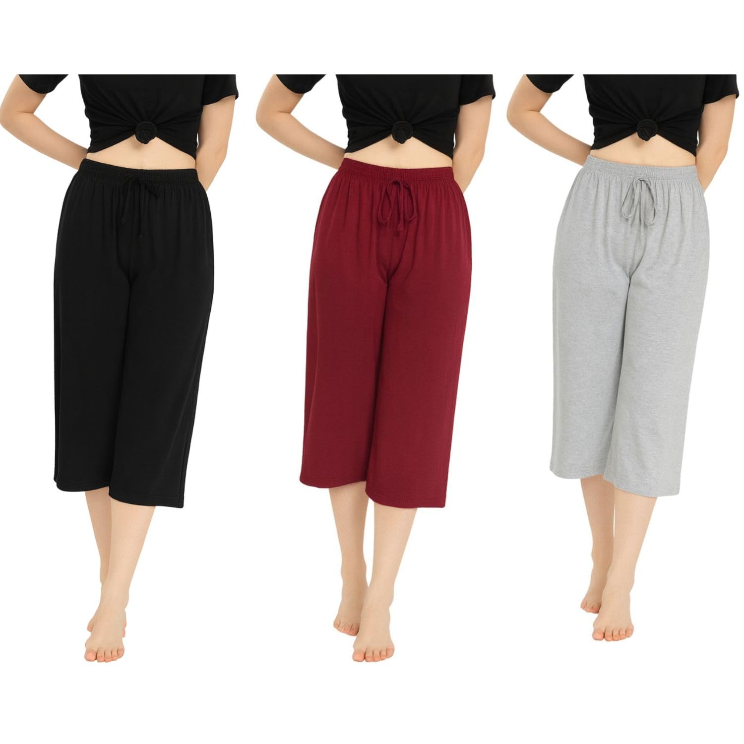 Women's Loosefit Yoga Pants for Girls 3Pack (BGM)-picture-48