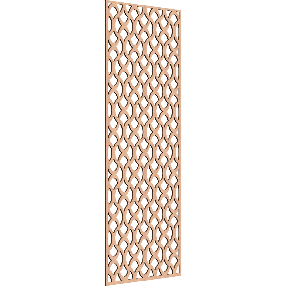 Resort Decorative Pierced Fretwork Wood Wall Panels, 27 3/8"W x 69 3/8"H x 1/4"T, Alder