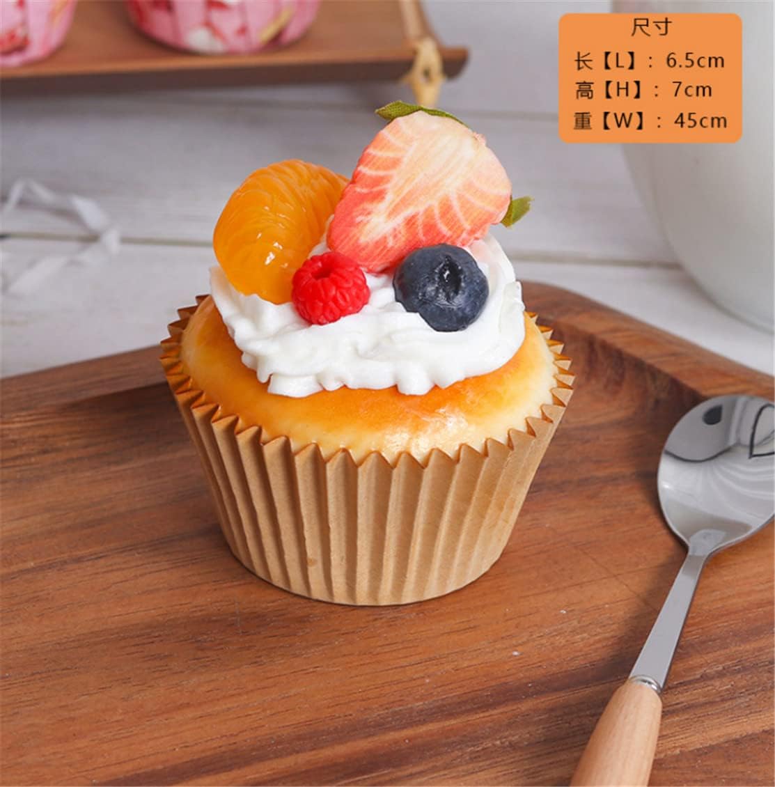 6PCS Artificial Cake Fake Simulation Realistic Cupcake Bread Dessert for Decoration Display Props