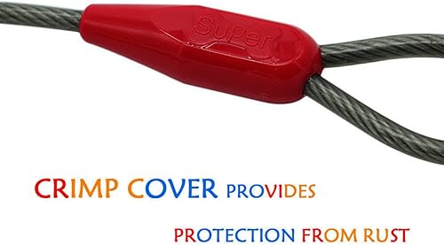 Miniatura 6 de Petest Cable de amarre de 25 pies con cubierta de crimpado para perros de hasta 250 libras