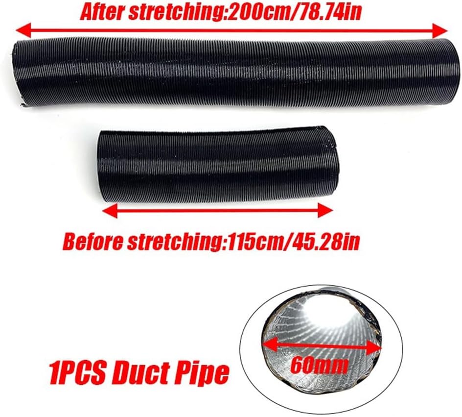 60 Diameter 100-200cm Lenght Air Parking Heater Duct Pipe Tube Hose for Webasto Eberspacher Car(60mm-200cm)