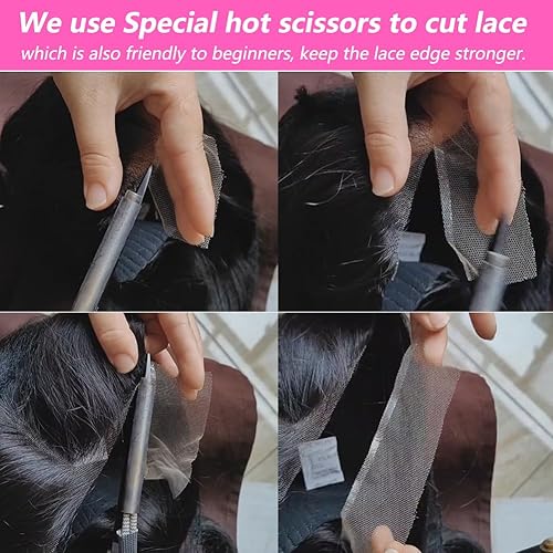 Miniatura 5 de Metamuclia Wear and Go - Pelucas sin pegamento, pelucas onduladas con cierre de encaje HD 4x4, pelucas de cabello humano precortadas con encaje