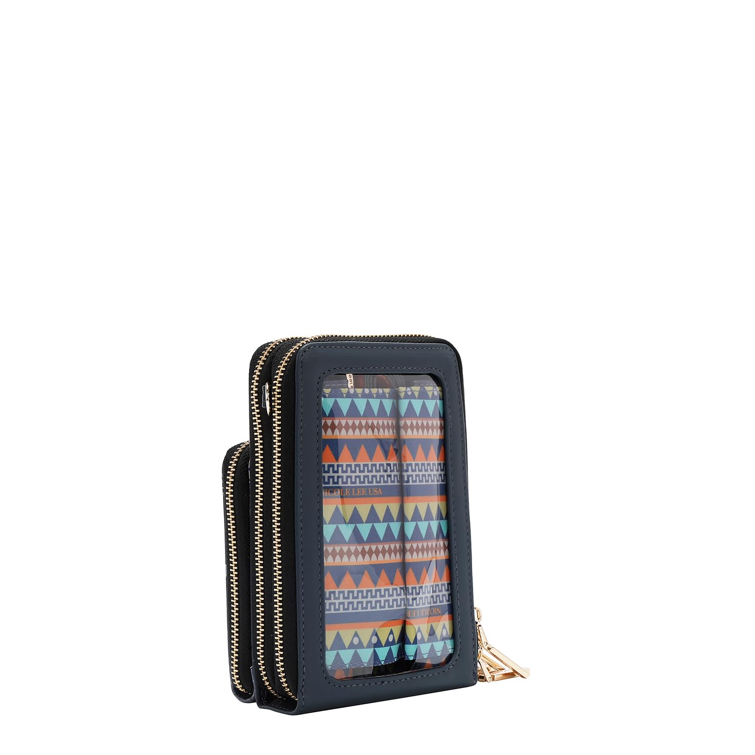 Amazon.com: Nicole Lee Multi-Zip Phone Case Crossbody, Pebbled