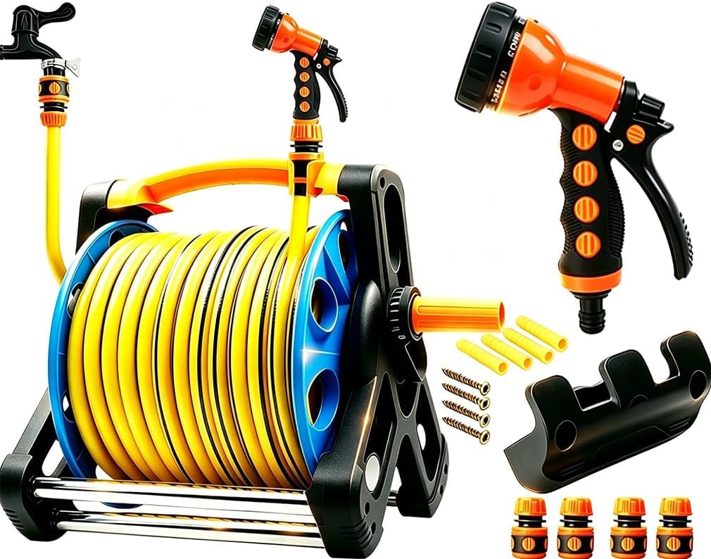 (40m Water Pipe and Water Pipe Reel kit) Garden Hose reels Garden Hose Hose Reel Garden Hose Pipe Hose Pipe Reel Garden Hose Reel Water Pipe and Water
