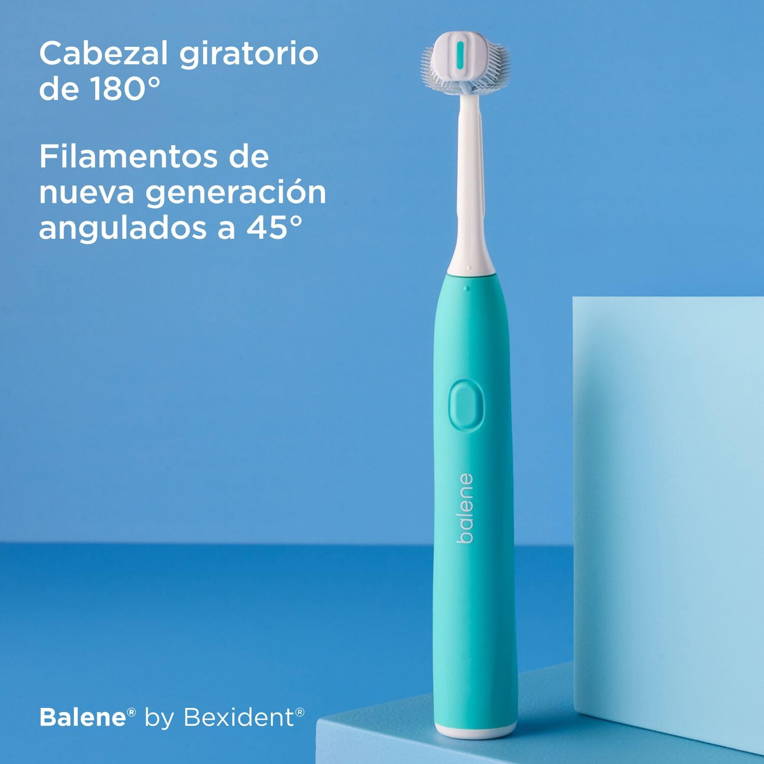 ISDIN Balene by Bexident® Duotech Recambio Cabezal Dureza Media (2 unidades) | Limpia la Cara Interna y Externa de los Dientes a la Vez (Paquete de 4)
