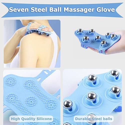 Miniatura 4 de Herramientas de masaje de punto gatillo (7 paquetes)  Pelotas de masaje con puntas, bola de punto de gatillo de maní, bola fascial, rodillo de