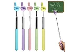 5 PCS Retractable Teacher Pointer Stick for Classroom Kids