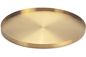 Golden Round Tray: A Gleaming Accent for Decor and Storage