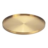 Gold Stainless Steel Round Tray