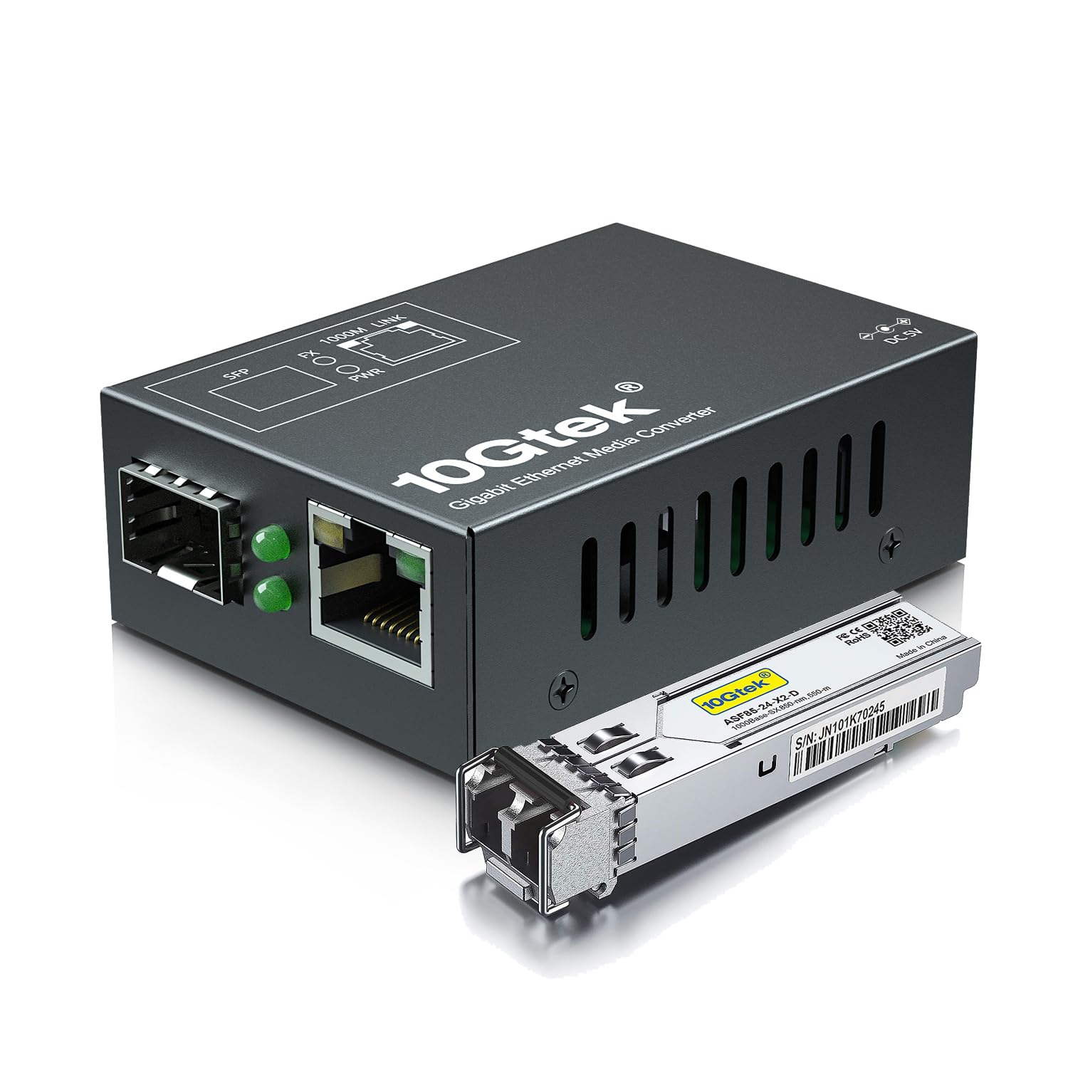 Amazon.co.jp: 10Gtek ギガビット 光メディアコンバーター 小さい