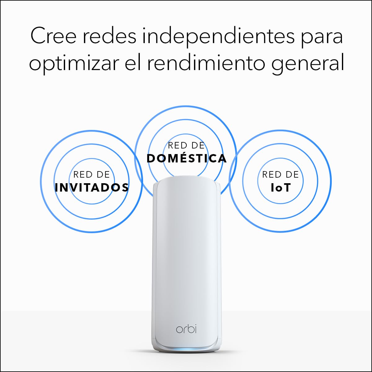 NETGEAR Orbi 770 | Sistema Mesh WiFi 7 | RBE773 | Router WiFi 7 y 2 satélites | hasta 11 Gbits/s | Alcance 540 m² | Soporta 100 Dispositivos | Puerto Internet 2.5GB | Tribanda BE11000 | Blanco