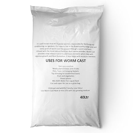 Elixir Gardens | 100% Organic Worm Castings Vermi Compost/Fertiliser/Soil Improver | 2 Litres - 400 Litres Available | 6ltr Bag