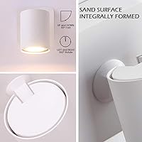 Vista 3 de Lámpara de pared de lectura de mesita de noche, lámpara de techo LED para interiores, aplique de pared ajustable giratorio blanco GU10..