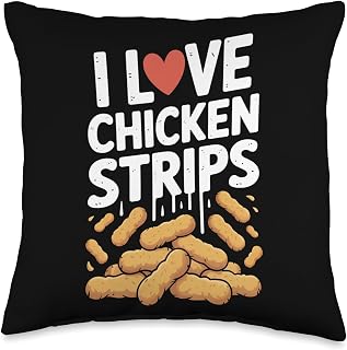 I Love Chicken Strips Statement Throw Pillow