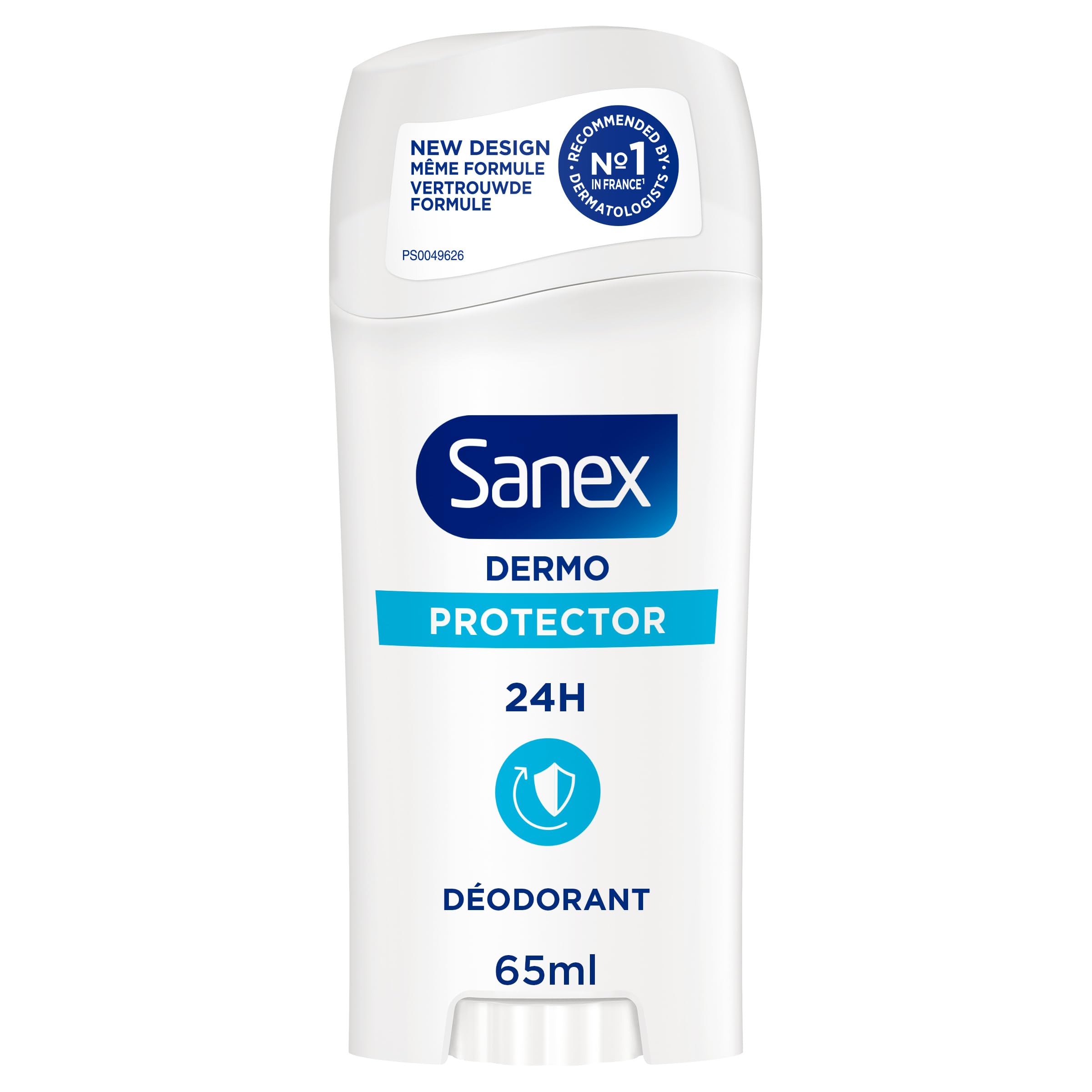 SANEX - Déodorant Stick Dermo Protector - Fraîcheur 24H  Anti-odeurs  Testé Dermatologiquement  Restaure le pH Naturel de la peau - Stick 65 ml