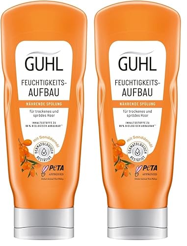Guhl Feuchtigkeitsaufbau Spülung - Inhalt: 200 ml - Haartyp: trocken, spröde (Packung mit 2)
