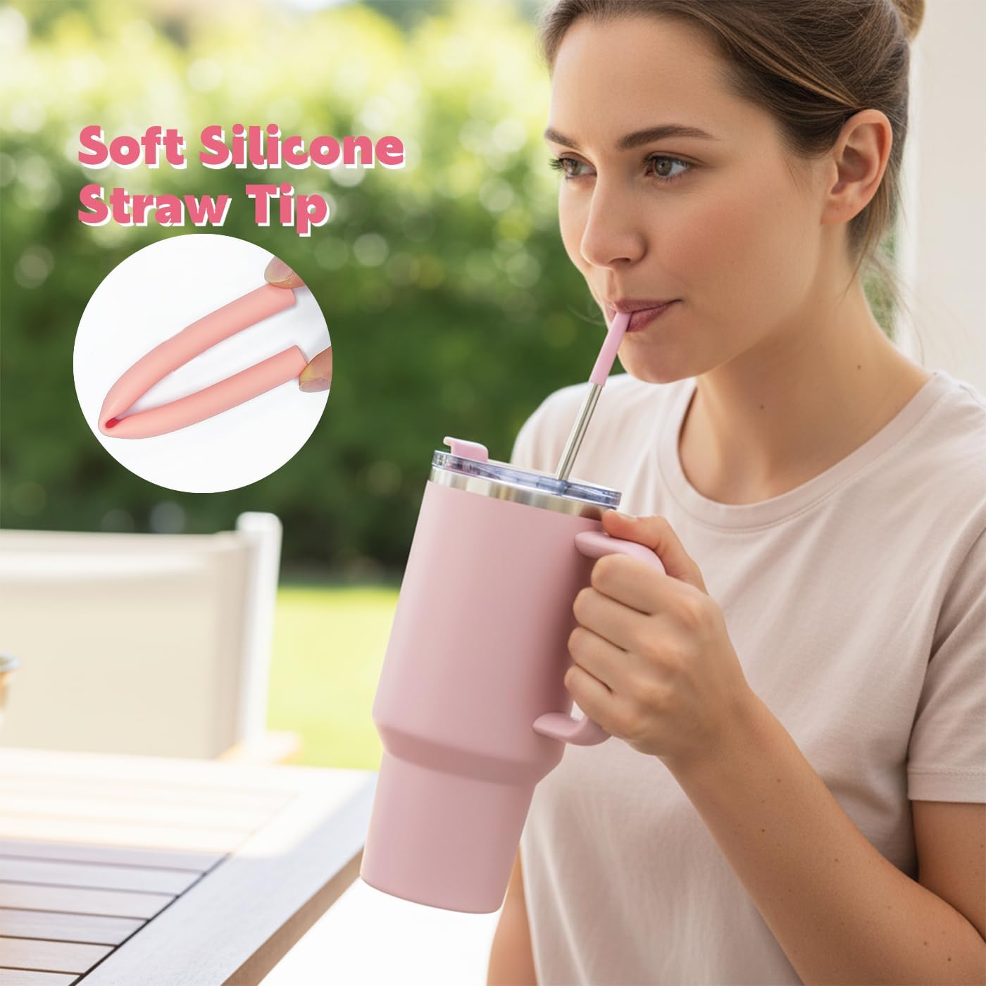 4 Pack 12" Long Replacement Straws for 40oz Stanley Tumblers