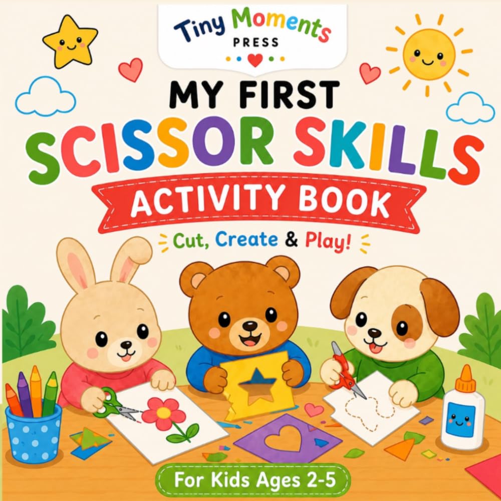 My First Scissor Skills Activity Book: Fun Early Learning Workbook for Toddlers & Preschoolers Ages 2–5 (Tiny Moments My First Activity Books)