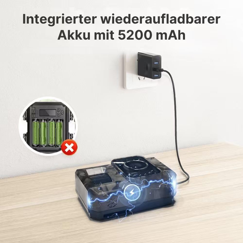 Beyerswerk NatureEye Pro 4K Wildkamera mit Bewegungserkennung, Solarladepanel, 4G LTE, Weitwinkelüberwachung für Außenbereich - Überwachungskamera für Outdoor