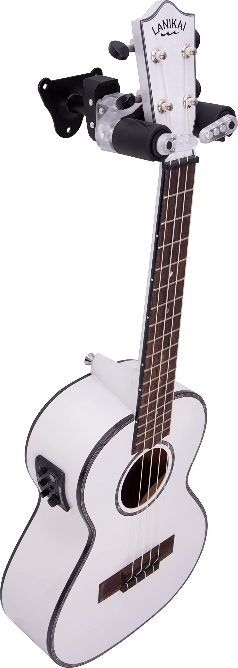 HERCULES Uchwyt ścienny na gitarę, PLEXI AGS Plus, krótki, metalowy cokół, edycja 20Y