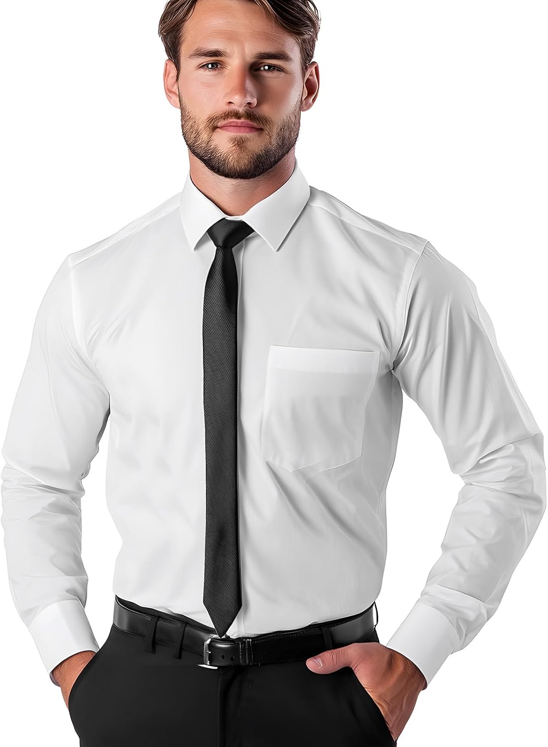 Skinny Ties Ties For Men and Women Plain Formal Slim Neckties, Formal Mens Tie, Neck Tie Classic for Boys (Black)