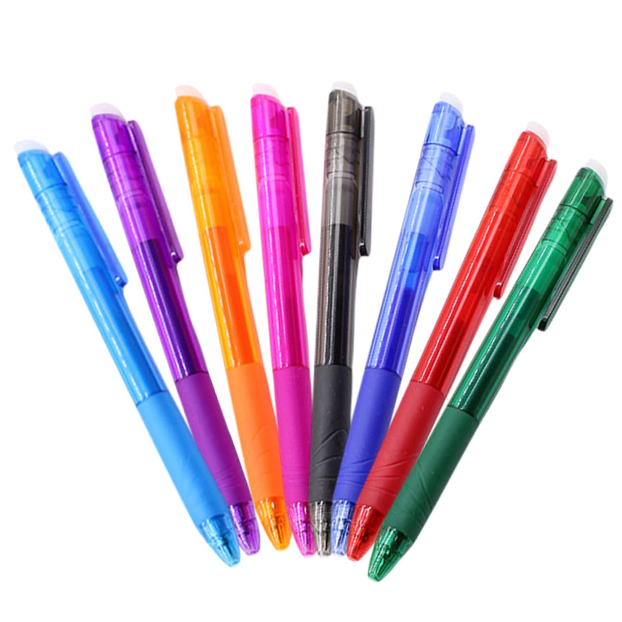 Angoily 24 Pièces Stylos Gel Effaçables de Stylos à Encre Gel Réutilisables pour Étudiants et Bureau Fournitures Décriture Précises et Polyvalentes