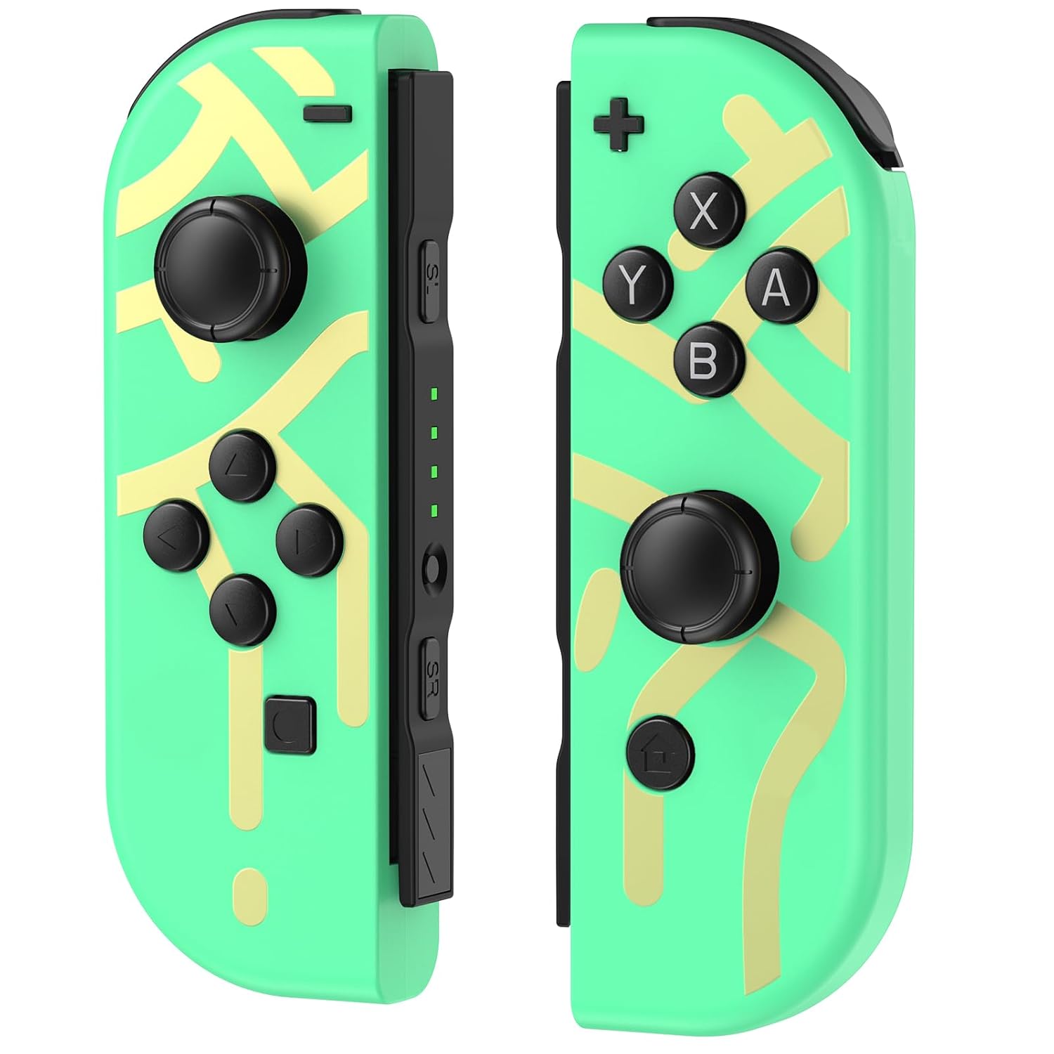 XXFFYM Upgraded Switch Controllers for Switch/Lite/OLED, Replacement for Switch Controller, Support Sports Dual Vibration/Wake-up/Motion Control/Screenshot (Green)