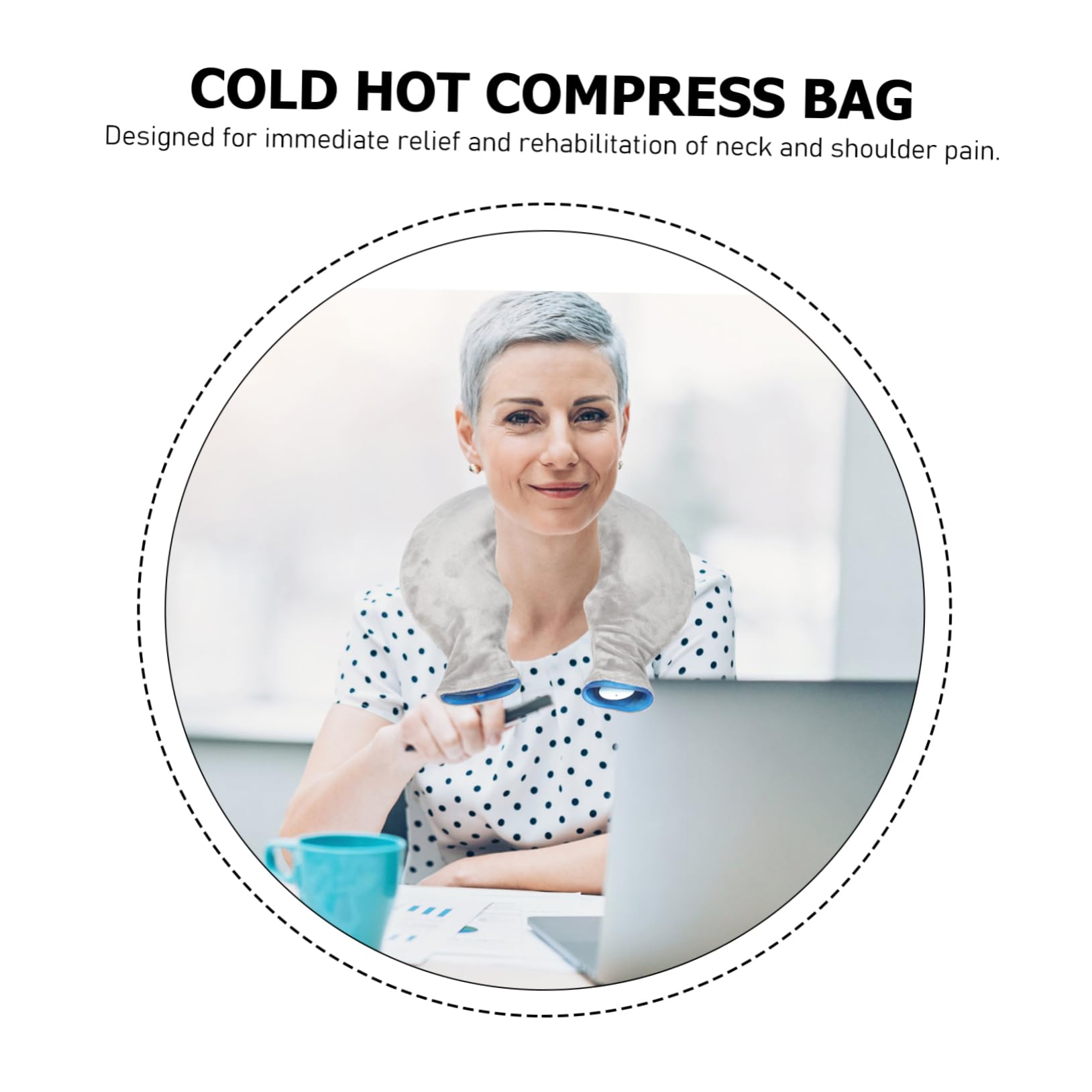 Borsa U per Impacchi Caldo e Freddo in PVC Trasparente per Scalla Collo e Spalle, Facile da Riempire e Riutilizzabile
