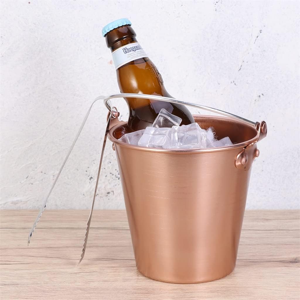ice Bucket, 1.25L Bar Ice Bucket Ice Cube Container Champagne Bucket Wine Beer Cooler KTV Club Bar Supplies