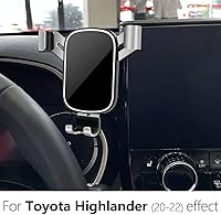 Vista 2 de Soporte de teléfono de coche para Toyota Highlander 2020 2021 2022 2023 2024 2025 y Highlander Hybrid 2020-2025 Accesorios interiores
