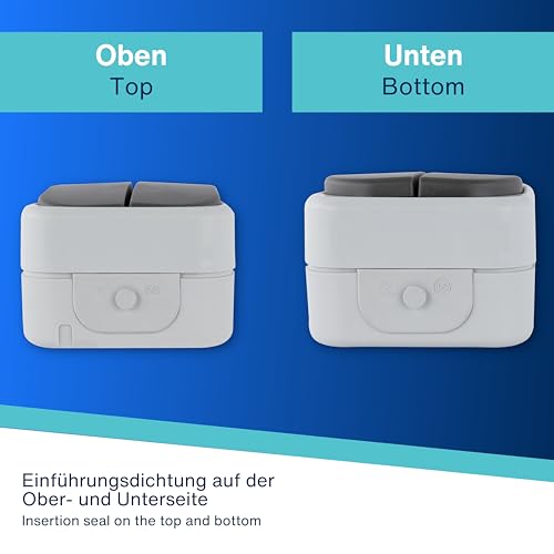 REV AquaTop, Serienschalter, Feuchtraum IP44, einpolig, Aufputz, grau