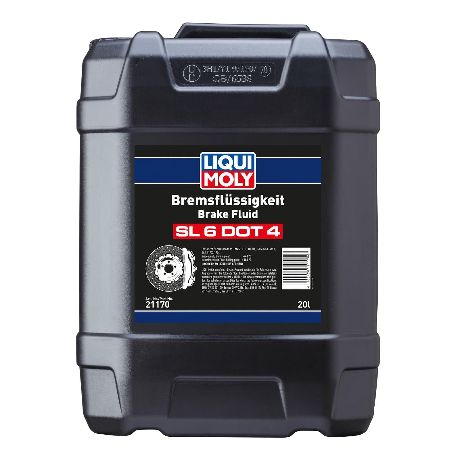 LIQUI MOLY Líquido de frenos 20Liter | 21170, líquido de frenos SL6 Dot 4