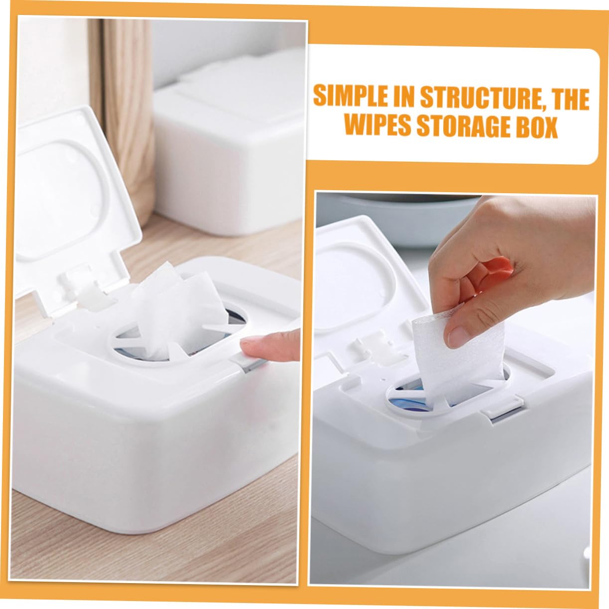 Alipis 8 Pièces Boîte De Rangement Décorer Lingettes pour Bébé Distributeur De Lingettes Portable Distributeur De Mouchoirs Humides Porte-Lingettes Porte-Mouchoirs Humides Rangement De
