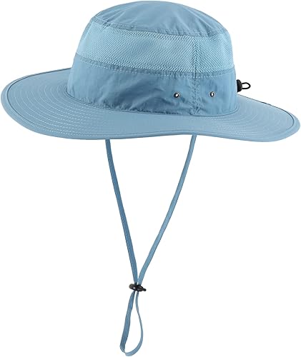 Home Prefer Sombrero de sol para hombre UPF 50+ sombrero de pescador de ala ancha a prueba de viento