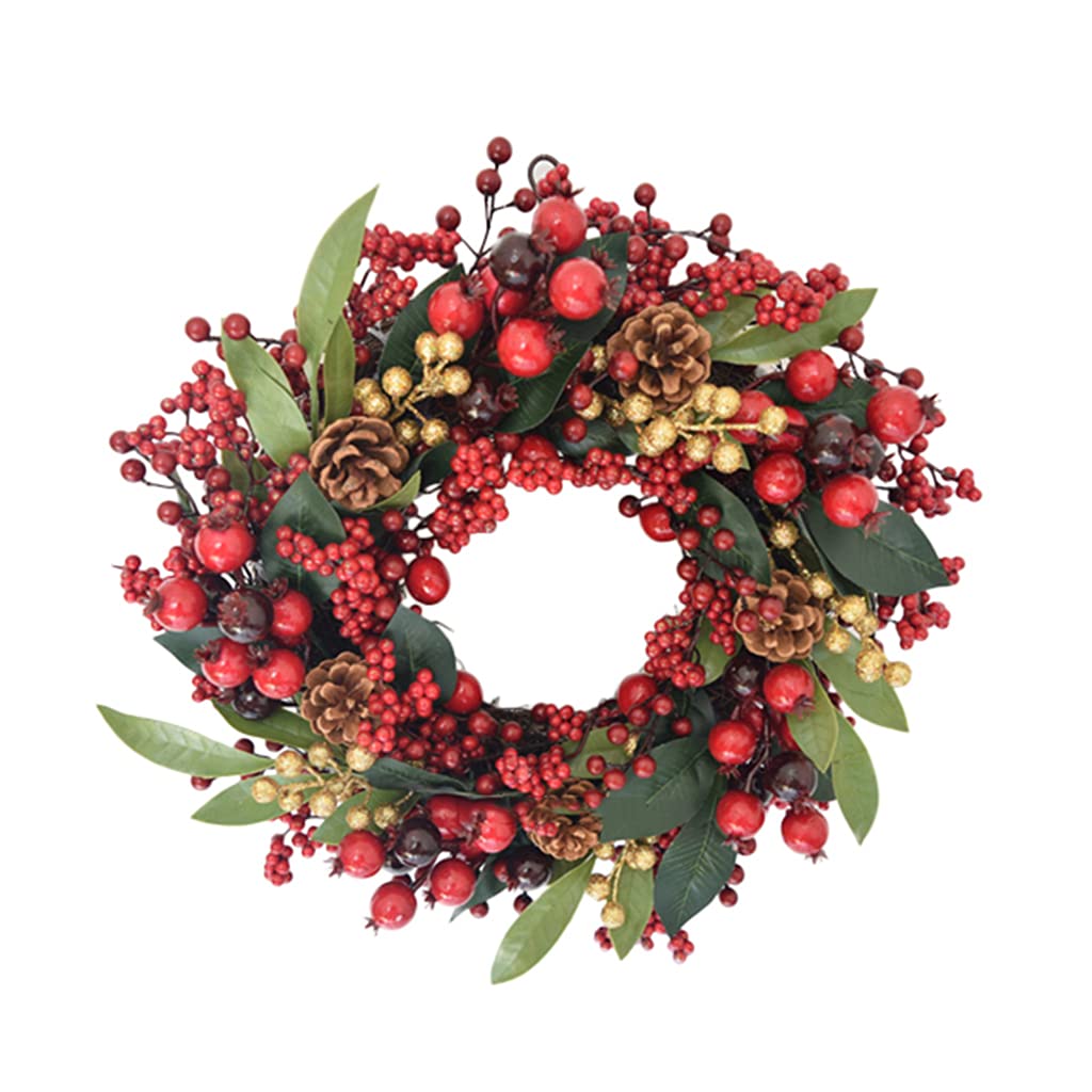 Guirlande de Noël feuilles et baies pour décoration maison rurale d'intérieur