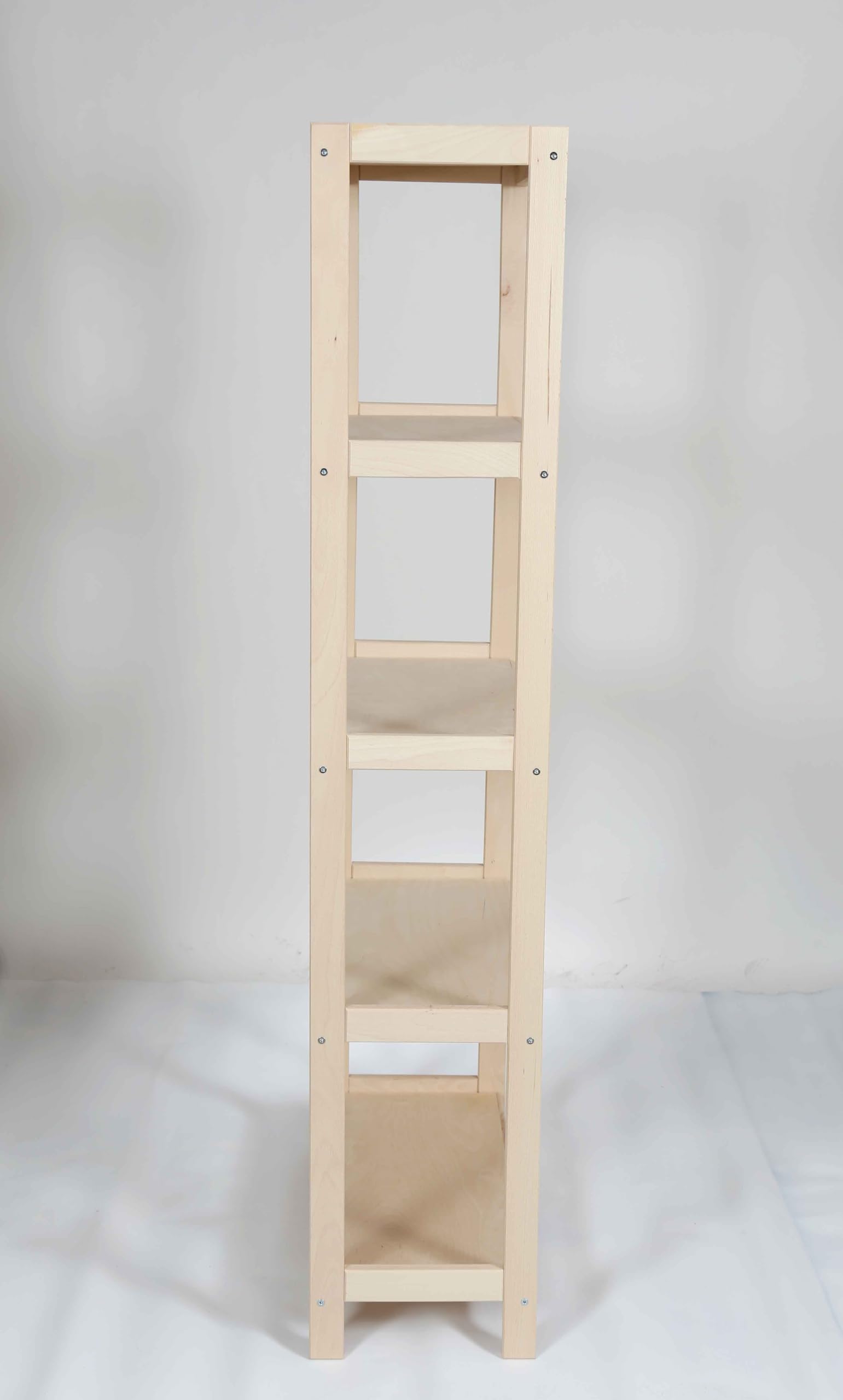 Scaffale per carichi pesanti in legno di faggio massiccio, 173 x 50 x 38 cm (altezza x larghezza x profondità), 5 ripiani, fino a 60 kg per ripiano, extra stabile, scaffale da