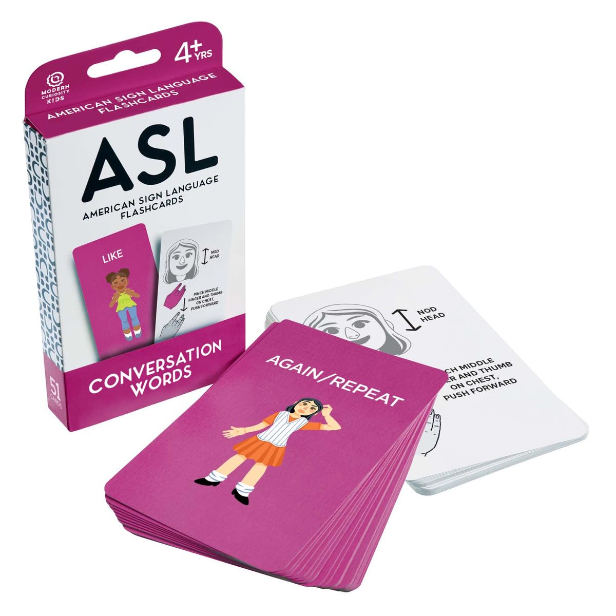 Deluxe ASL American Sign Language Flashcards - Conversation Words