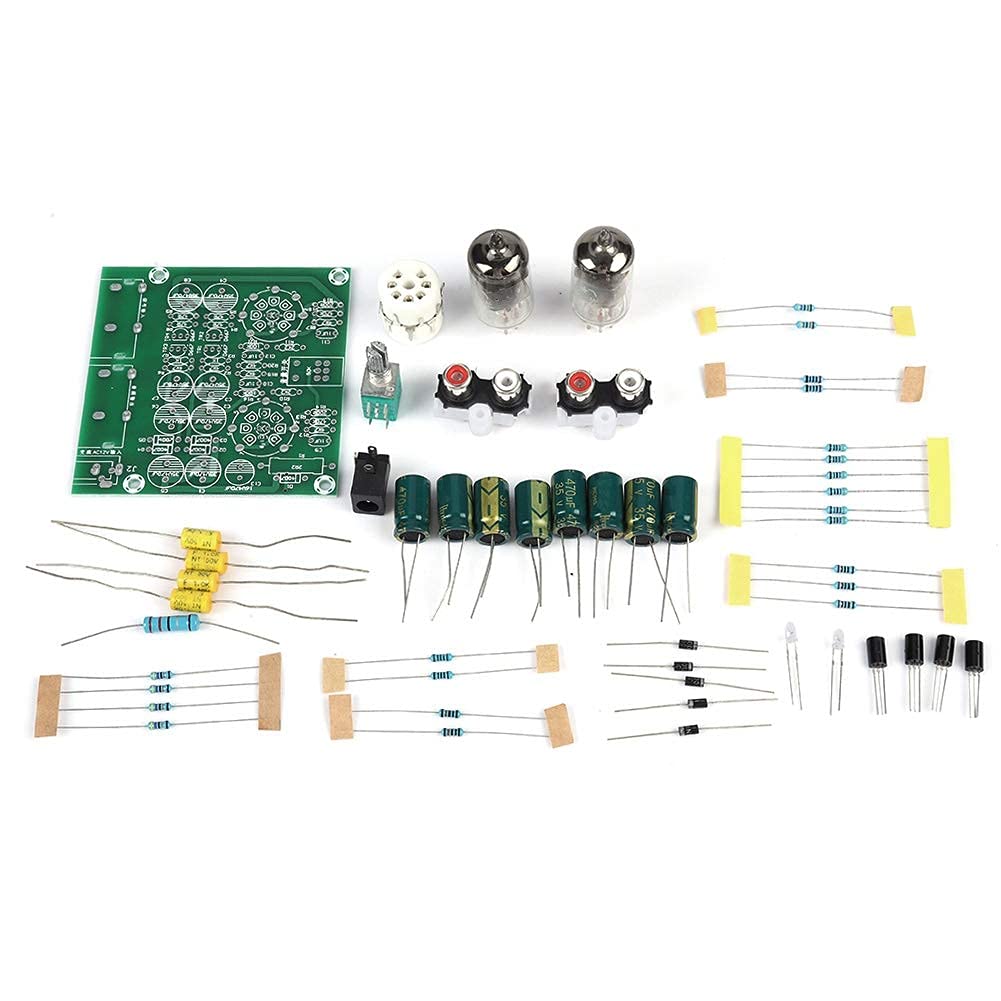 IDUINO 12V 6J1 Electronic Tube Bile Preamplifier with Boost Function Electron Valve Pre-amp Tube Stereo Bile Preamplifier Board Buffer Effector DIY Kit, Replace The Tube Type 6AK5, 5654, 6AU6, etc-image-44