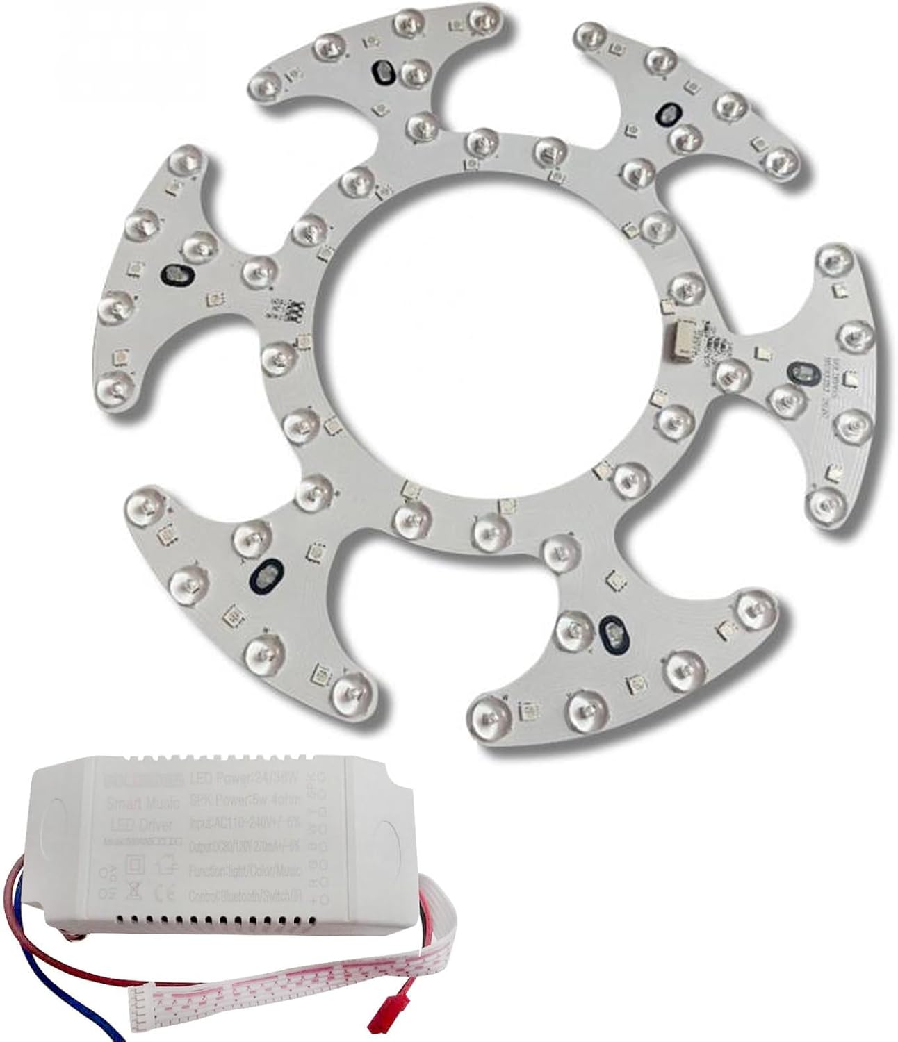 Ceiling Light Kit 36W 7 Color Change LED Panel Lights and Led Driver with 7 Color Changes Replacement Only for 42" Ceiling Light for FR19/FR33/FR17