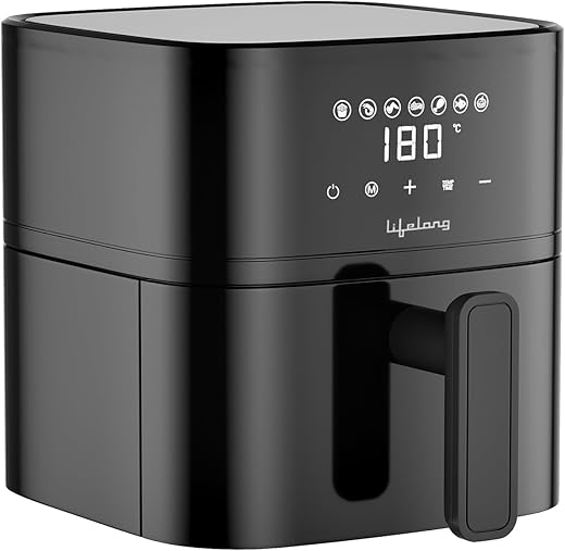 Lifelong 4.2 Litre Digital Air Fryer |Detachable Handle, Touch Control, Non-Stick Basket, Rapid Air Technology |Oil-Free Cooking for Frying,…
