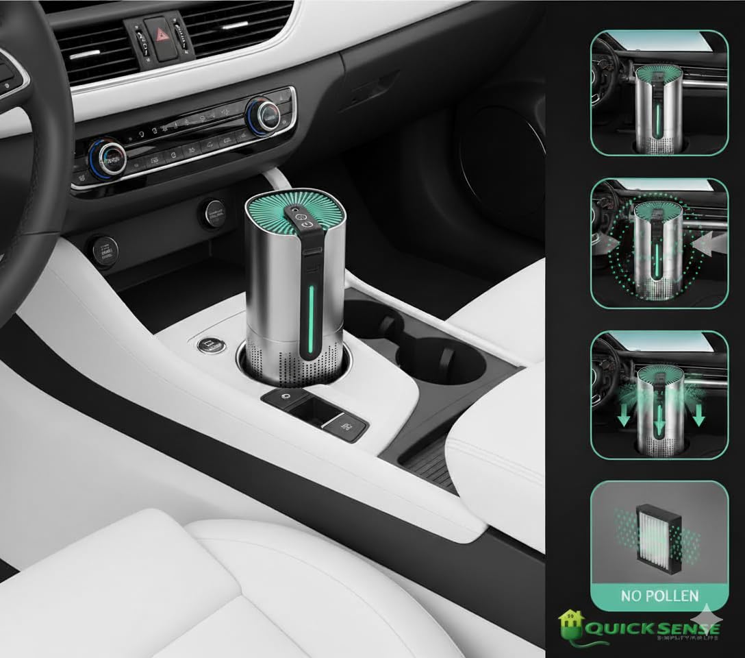 Quick Sense Smoke Absorber Ionizer Generator Uv Hepa Filter Home Portable Negative Ion Usb Anion Auto Cleaner Car Air Purifier 4