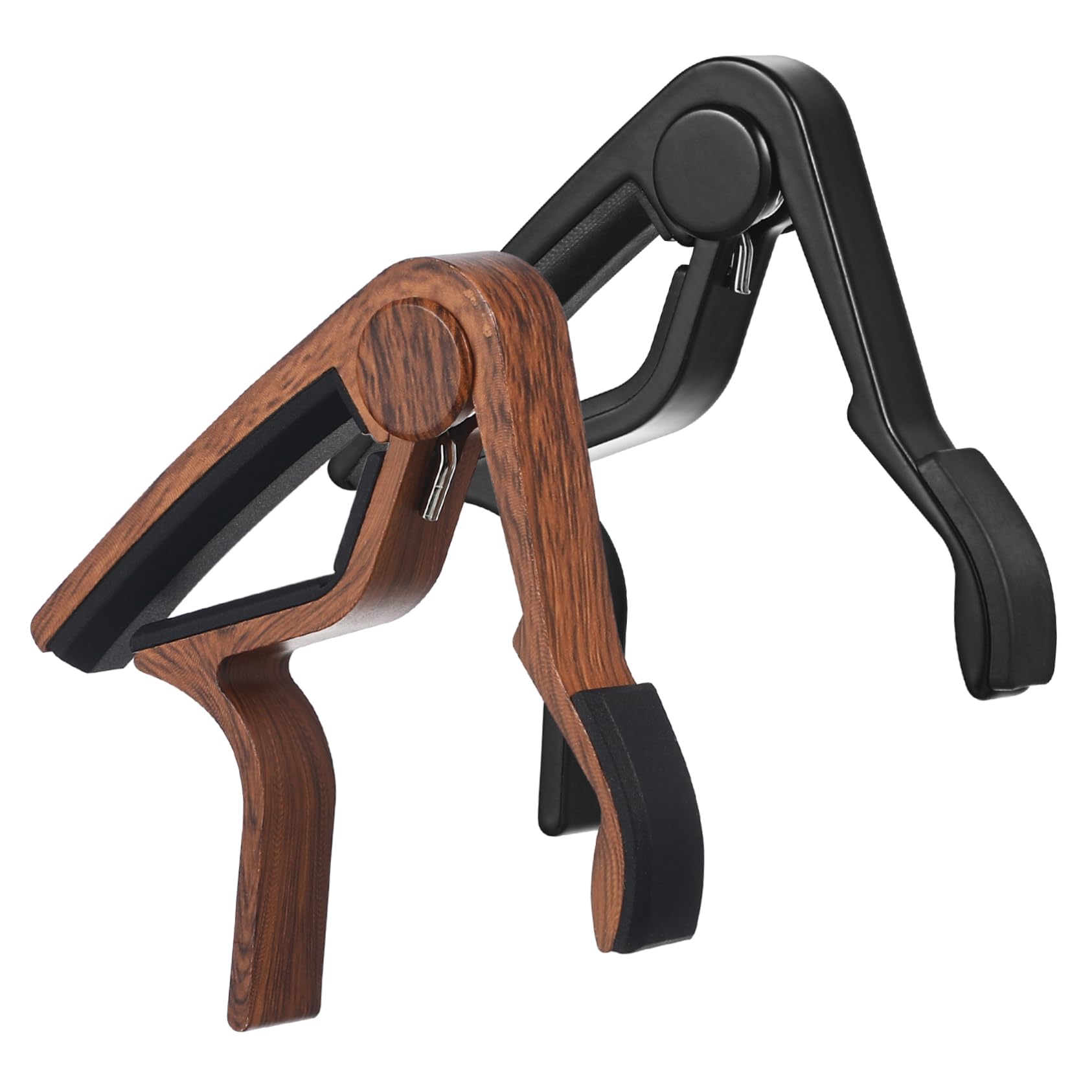 SWOOMEY 2pcs Wooden Guitar Capo Ergonomic Single Hand Capos for Acoustic Classical Guitars Precision Fit for String Instruments Effortless Placement Removal Naturally Beautiful Design