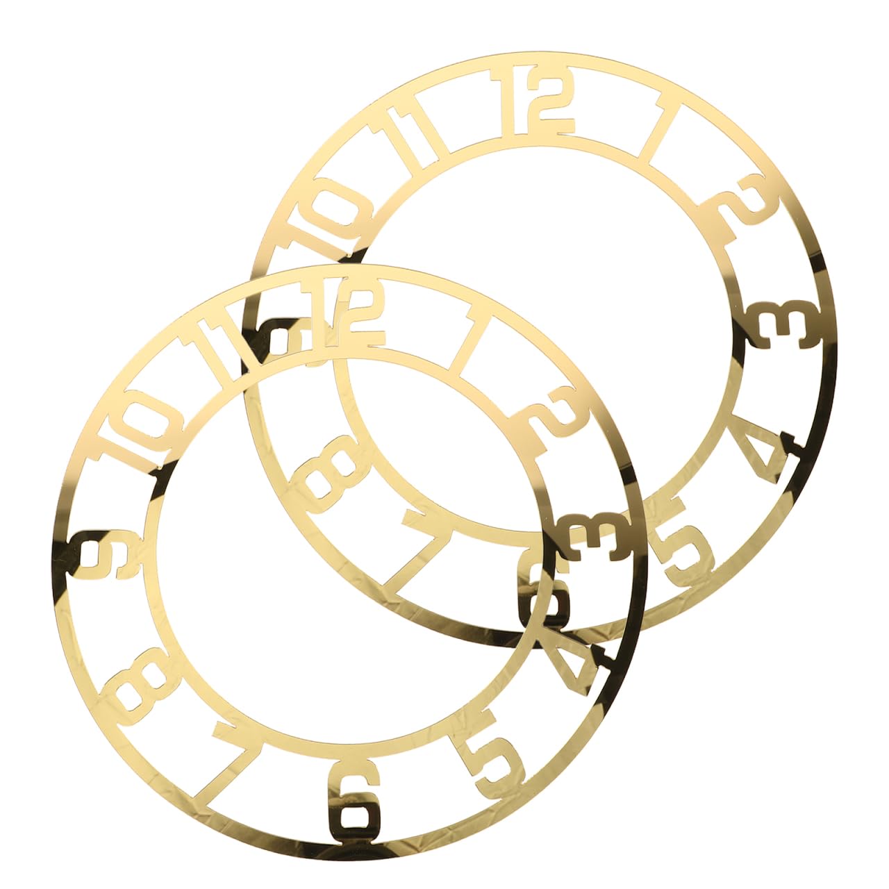 Cadran miroir rond de 25cm en acrylique avec chiffres arabes pour loisirs créatifs